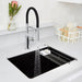 Coal Black - BLANCO Liven SILGRANIT 25" Single Bowl Dual Mount Laundry Sink