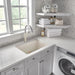 Soft White - BLANCO Liven SILGRANIT 25" Single Bowl Dual Mount Laundry Sink