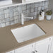 White - BLANCO Liven SILGRANIT 25" Single Bowl Dual Mount Laundry Sink
