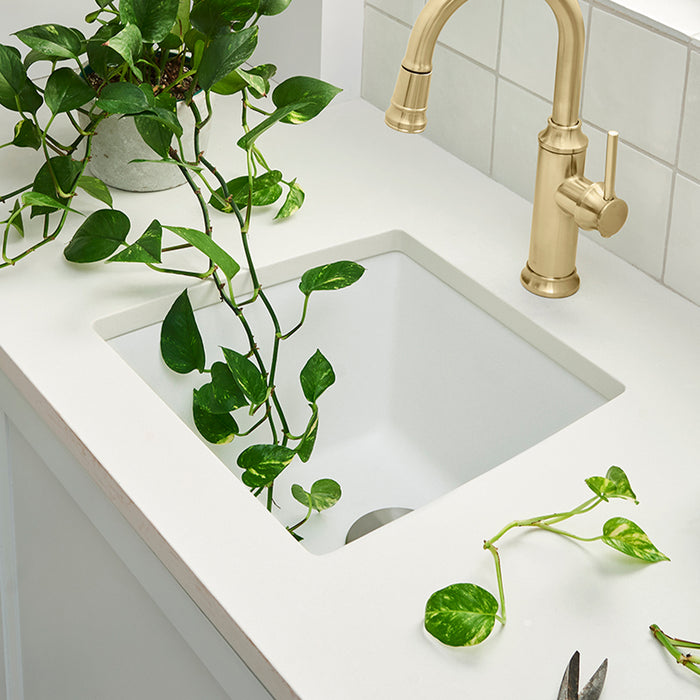 White - BLANCO Performa SILGRANIT 17" Undermount Bar Sink