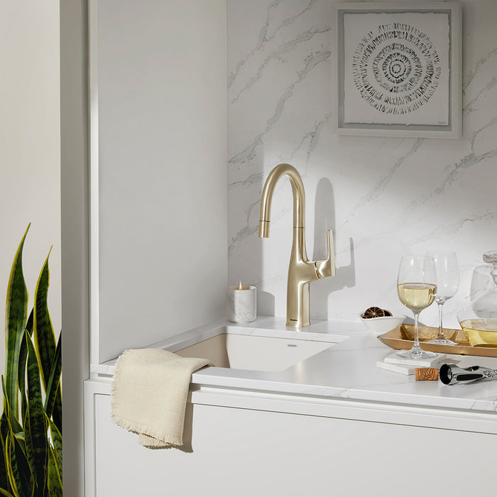 Soft White - BLANCO Precis SILGRANIT 13" Undermount Bar Sink