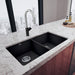 Anthracite - BLANCO Precis SILGRANIT 29" 50/50 Double Bowl Undermount Kitchen Sink