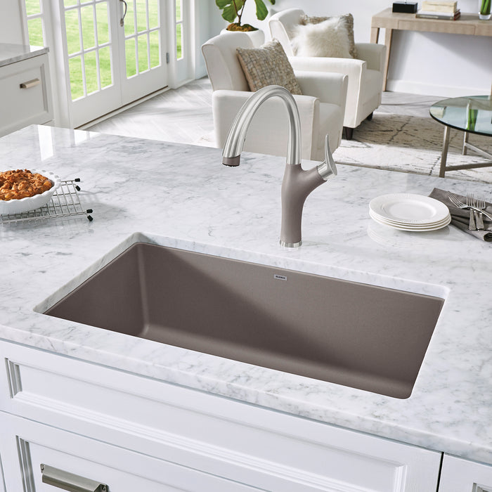 Truffle - BLANCO Precis SILGRANIT 30" Single Bowl Undermount Kitchen Sink