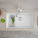 White - BLANCO Precis SILGRANIT 32" Super Single Undermount Kitchen Sink