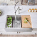 BLANCO Quatrus R15 Ergon 33" Single Bowl Apron-Front Stainless Steel Farmhouse Sink