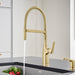 Satin Gold - BLANCO Rivana Semi-Pro Pull-Down Dual-Spray Kitchen Faucet