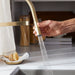 Satin Gold - BLANCO Rivana Semi-Pro Pull-Down Dual-Spray Kitchen Faucet