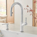 Chrome/White - BLANCO Urbena Pull-Down Dual-Spray Kitchen Faucet