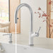 Chrome/White - BLANCO Urbena Pull-Down Dual-Spray Kitchen Faucet