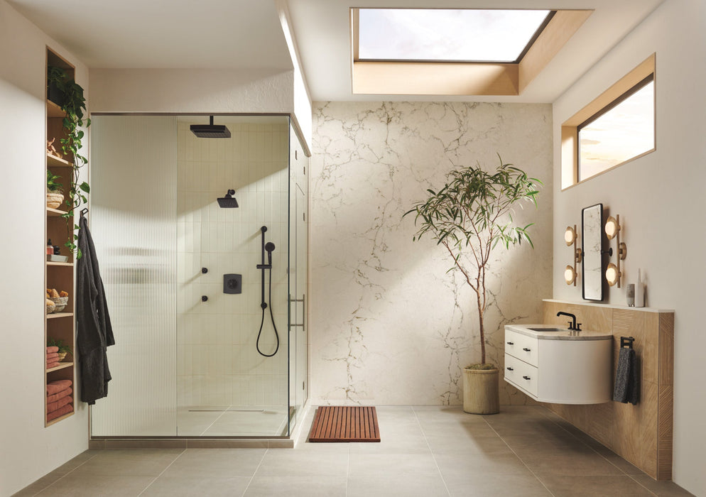 Brizo Essential Shower 87406 7” Linear Square H20Kinetic Multi-Function Wall Mount Showerhead