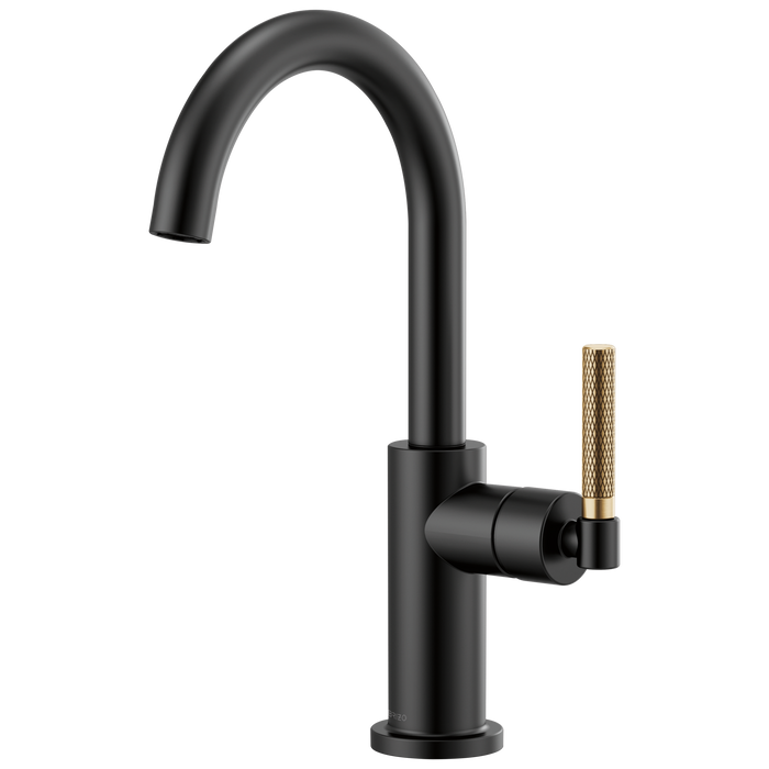 Brizo Litze 61043LF Bar Faucet with Arc Spout and Knurled Handle Kit