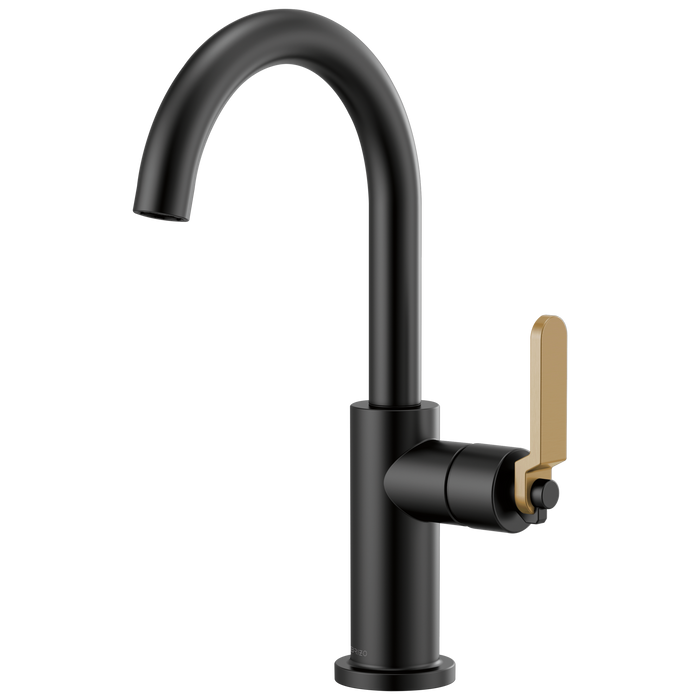 Brizo Litze 61044LF Bar Faucet with Arc Spout and Industrial Handle Kit