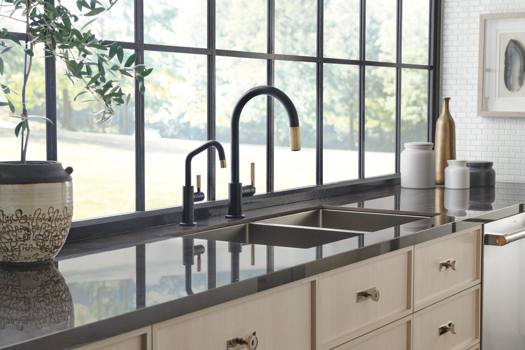 Brizo Litze 61363LF Beverage Faucet with Angled Spout and Knurled Handle
