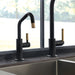 Brizo Litze 61363LF Beverage Faucet with Angled Spout and Knurled Handle, matte black luxe gold - view 3