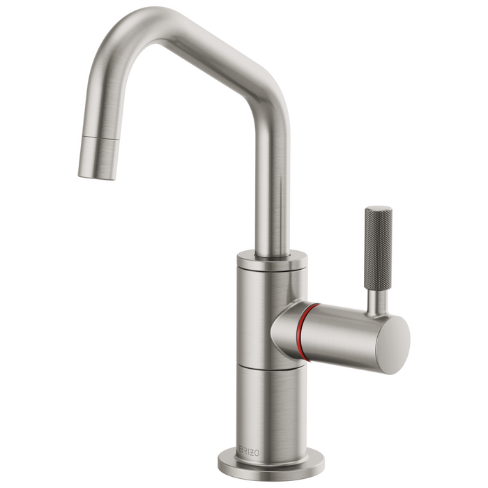 Brizo Litze 61363LF Beverage Faucet with Angled Spout and Knurled Handle, stainless