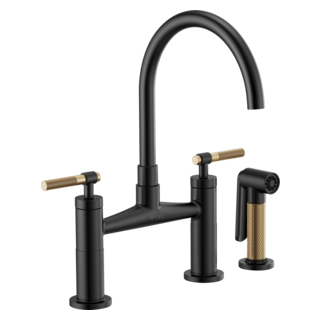 Brizo Litze 62543LF Bridge Faucet with Arc Spout and Knurled Handle