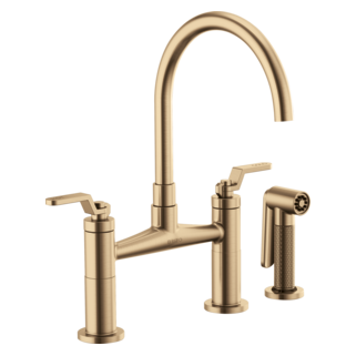 Brizo Litze 62544LF Bridge Faucet with Arc Spout and Industrial Handle
