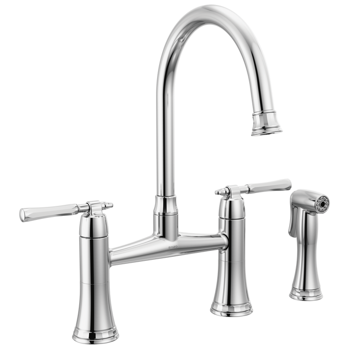Brizo Tulham 62558LF Bridge Kitchen Faucet with Side Sprayer