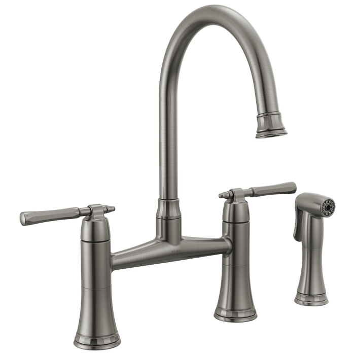 Brizo Tulham 62558LF Bridge Kitchen Faucet with Side Sprayer