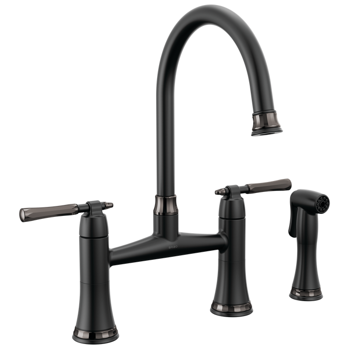Brizo Tulham 62558LF Bridge Kitchen Faucet with Side Sprayer
