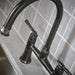 Brizo Tulham 62558LF Bridge Kitchen Faucet with Side Sprayer, matte black brilliance black onyx - view 4