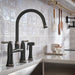 Brizo Tulham 62558LF Bridge Kitchen Faucet with Side Sprayer, matte black brilliance black onyx - view 5