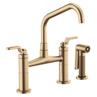 Brizo Litze 62564LF Bridge Faucet with Angled Spout and Industrial Handle