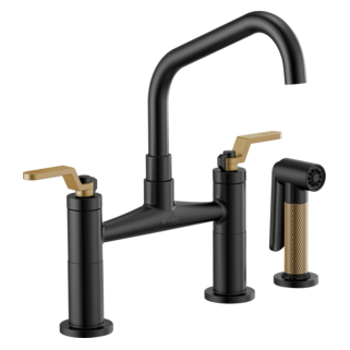 Brizo Litze 62564LF Bridge Faucet with Angled Spout and Industrial Handle