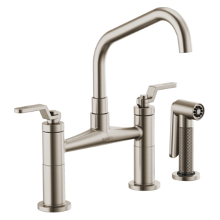 Brizo Litze 62564LF Bridge Faucet with Angled Spout and Industrial Handle