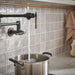 Brizo Tulham 62858LF Wall Mount Pot Filler, matte black brilliance black onyx - view 3