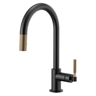 Brizo Litze 63043LF Pull-Down Faucet with Arc Spout and Knurled Handle