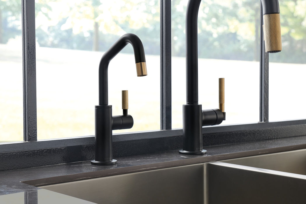 Brizo Litze 63043LF Pull-Down Faucet with Arc Spout and Knurled Handle