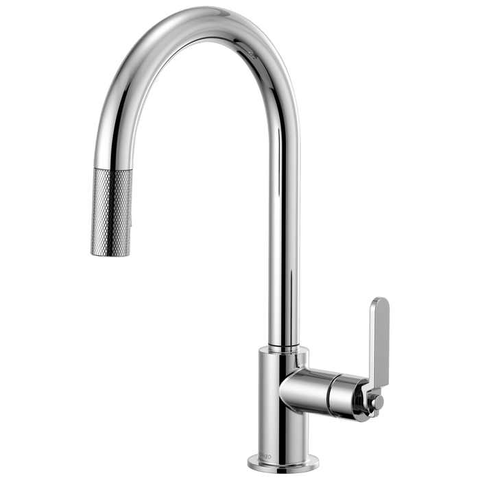 Brizo Litze 63044LF Pull-Down Faucet with Arc Spout and Industrial Handle