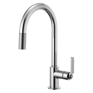 Brizo Litze 63044LF Pull-Down Faucet with Arc Spout and Industrial Handle