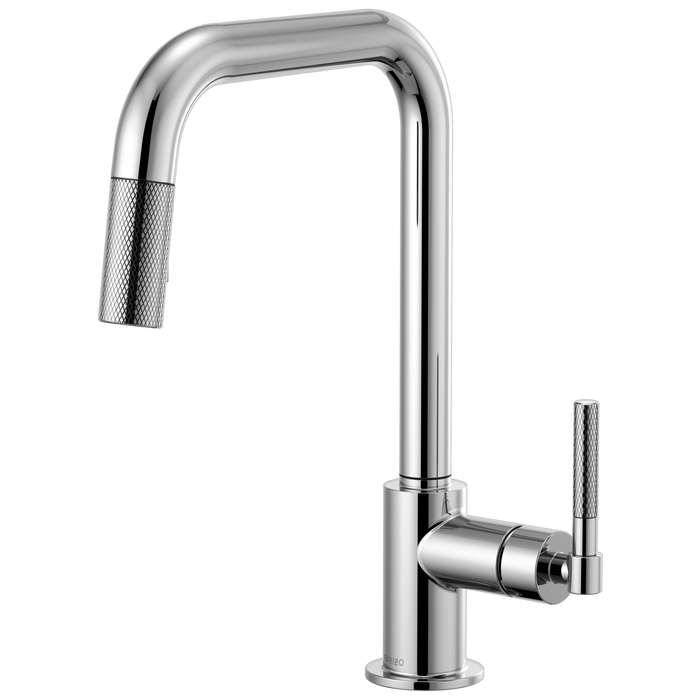 Brizo Litze 63053LF Pull-Down Faucet with Square Spout and Knurled Handle