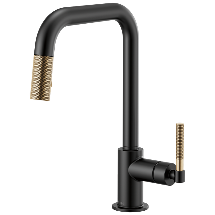 Brizo Litze 63053LF Pull-Down Faucet with Square Spout and Knurled Handle
