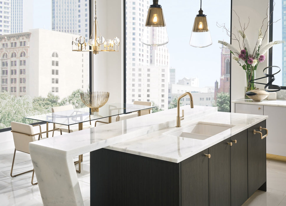 Brizo Litze 63064LF Pull-Down Faucet with Angled Spout and Industrial Handle