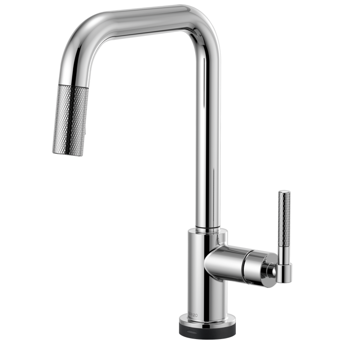 Brizo Litze 64053LF SmartTouch Pull-Down Kitchen Faucet with Square Spout and Knurled Handle