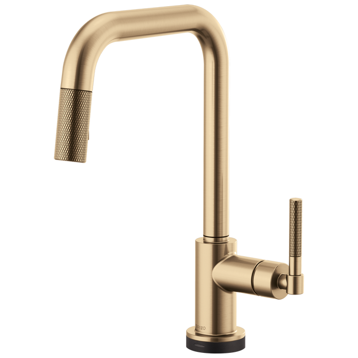 Brizo Litze 64053LF SmartTouch Pull-Down Kitchen Faucet with Square Spout and Knurled Handle