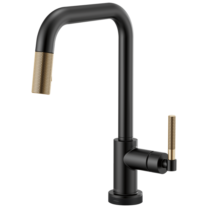 Brizo Litze 64053LF SmartTouch Pull-Down Kitchen Faucet with Square Spout and Knurled Handle