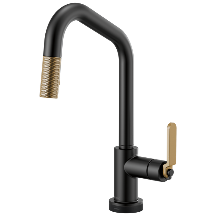 Brizo Litze 64064LF SmartTouch Pull-Down Kitchen Faucet with Angled Spout and Industrial Handle