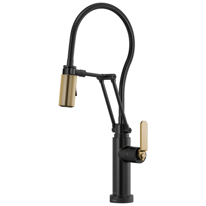 Brizo Litze 64144LF SmartTouch Articulating Kitchen Faucet With Finished Hose