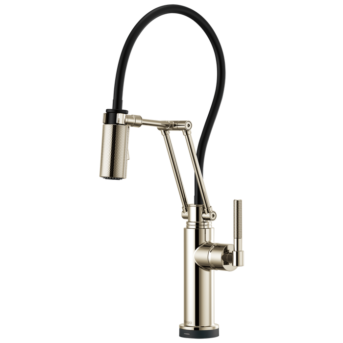 Brizo Litze 64243LF SmartTouch Articulating Kitchen Faucet with Knurled Handle