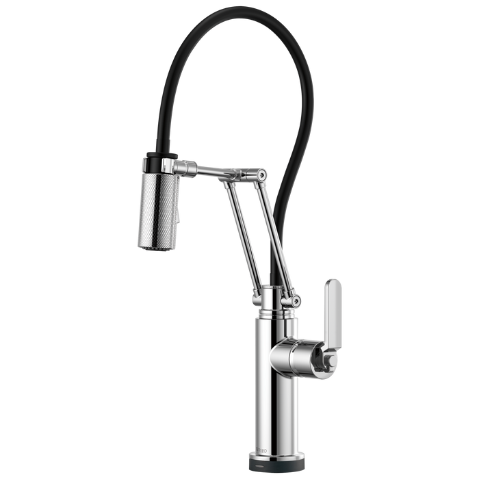 Brizo Litze 64244LF SmartTouch Articulating Kitchen Faucet with Industrial Handle