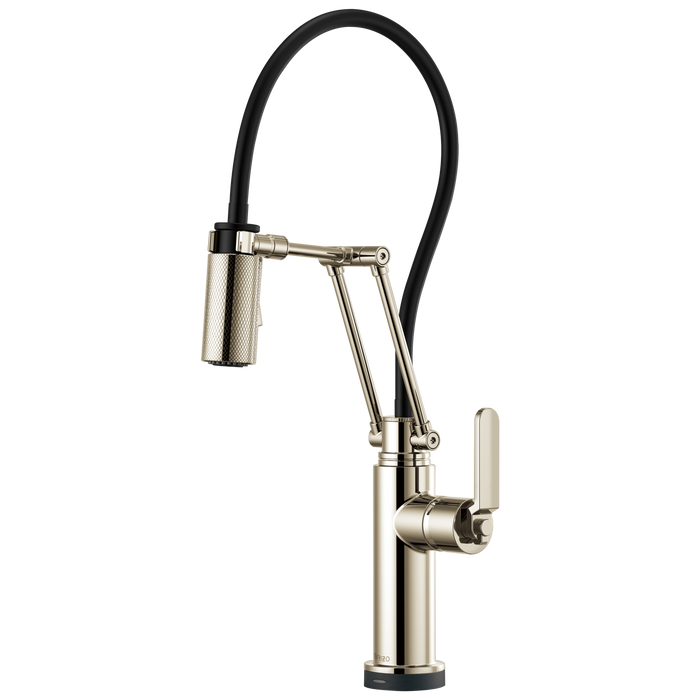Brizo Litze 64244LF SmartTouch Articulating Kitchen Faucet with Industrial Handle