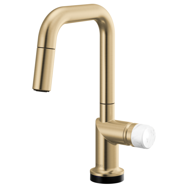 Brizo Odin 64965LF SmartTouch Pull-Down Prep Kitchen Faucet with Square Spout - Less Handle
