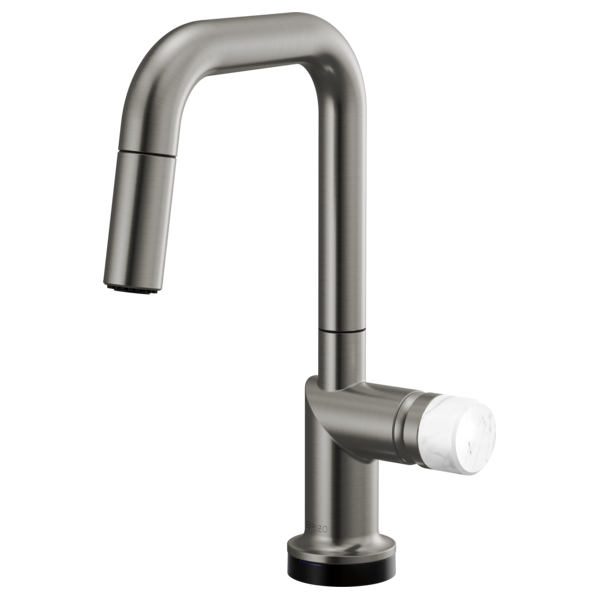 Brizo Odin 64965LF SmartTouch Pull-Down Prep Kitchen Faucet with Square Spout - Less Handle