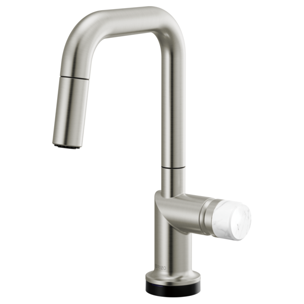 Brizo Odin 64965LF SmartTouch Pull-Down Prep Kitchen Faucet with Square Spout - Less Handle