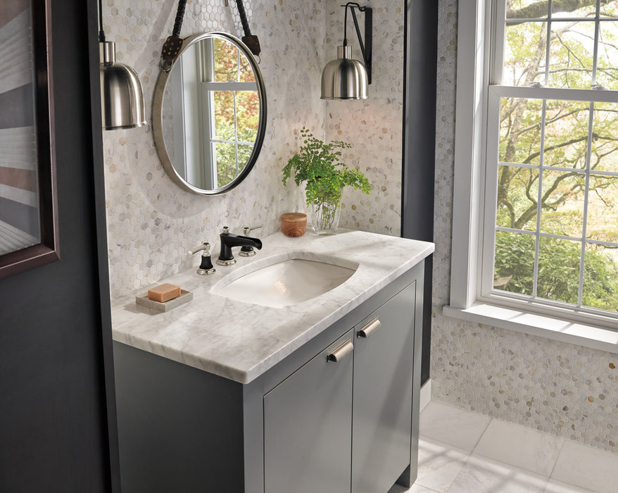 Brizo Rook 65361LF Widespread Lavatory Faucet with Channel Spout - Less Handles 1.2 GPM