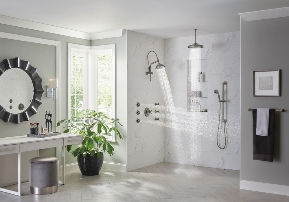 Brizo Essential Shower 74795 Classic Round Slide Bar With Hose